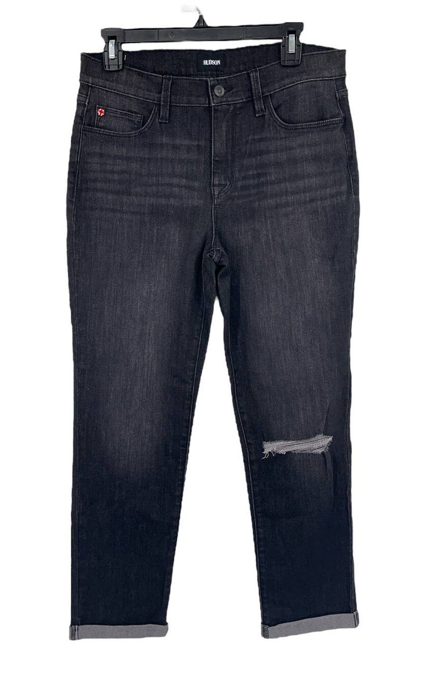Hudson Jean Natalie Mid Rise Slim Boyfriend gray size 27